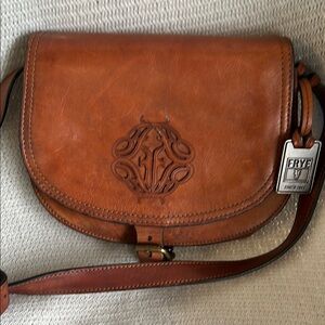 Frye Brown Leather Crossbody Bag
